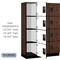 Salsbury Industries 4 Tier Designer Locker, 54"Wx76"Hx18"D, 12 Door, Mahogany 18-24368MAH - alternate 5